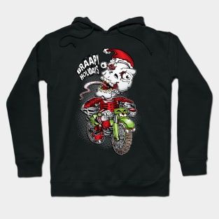 Christmas Skull Biker Hoodie